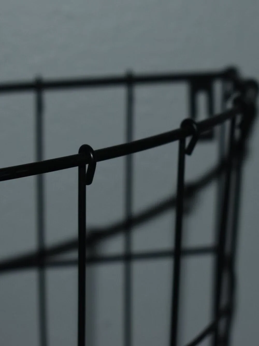 Vintage Black Metal Hanging Potato Basket Rustic Country Farmhouse Kitchen Decor